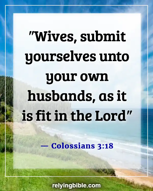 A Wife That Disrespects Her Husband Bible Verse (Colossians 3:18)