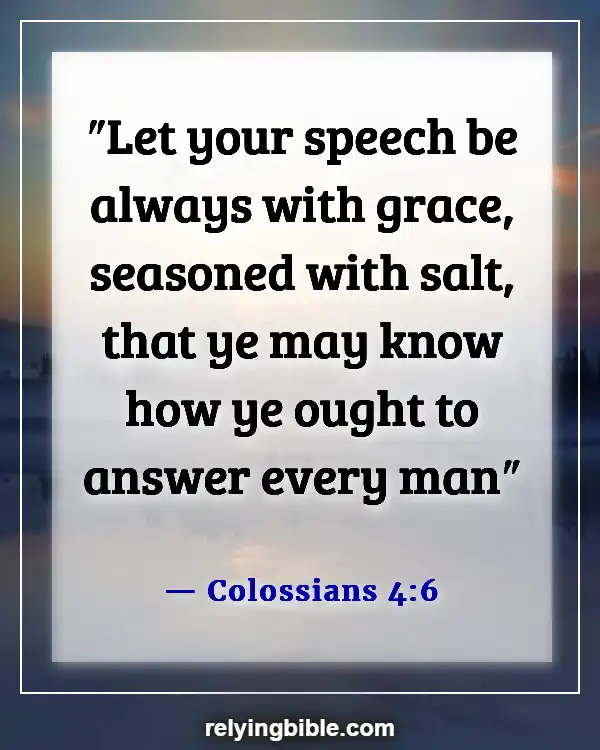 Bible Verse Be Careful What You Say (Colossians 4:6)