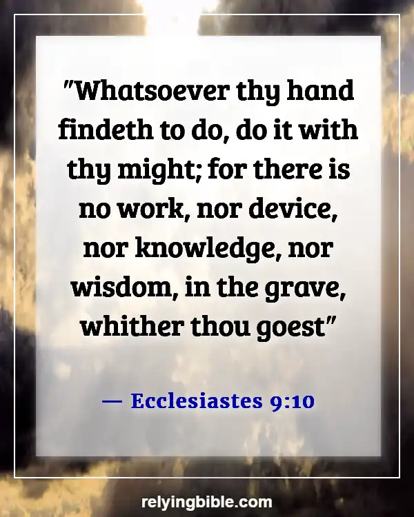 Bible Verses About Working Hard For The Lord (Ecclesiastes 9:10)