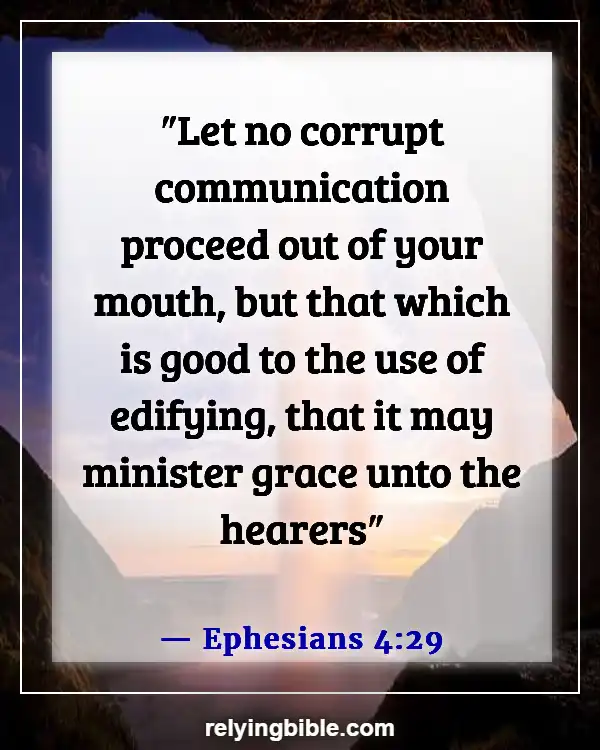 Bible Verse Be Careful What You Say (Ephesians 4:29)