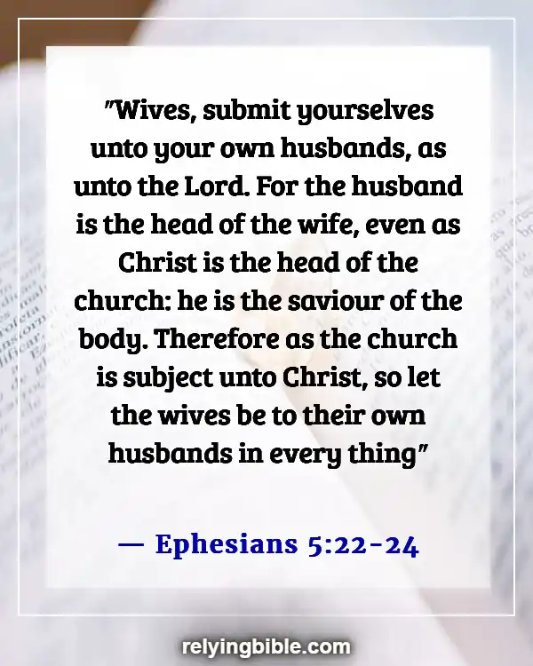 A Wife That Disrespects Her Husband Bible Verse (Ephesians 5:22-24)