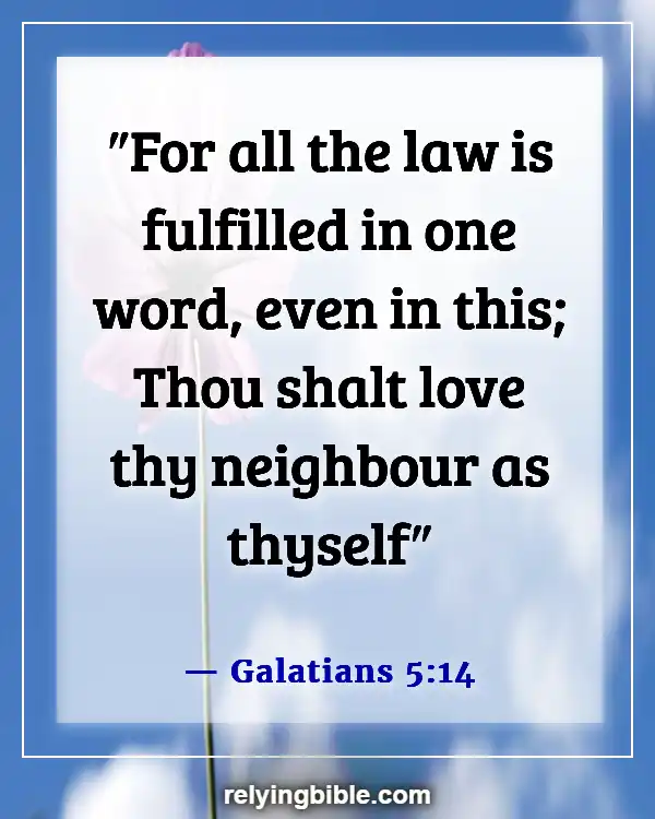 Inspirational Bible Verses About Love And Relationships (Galatians 5:14)