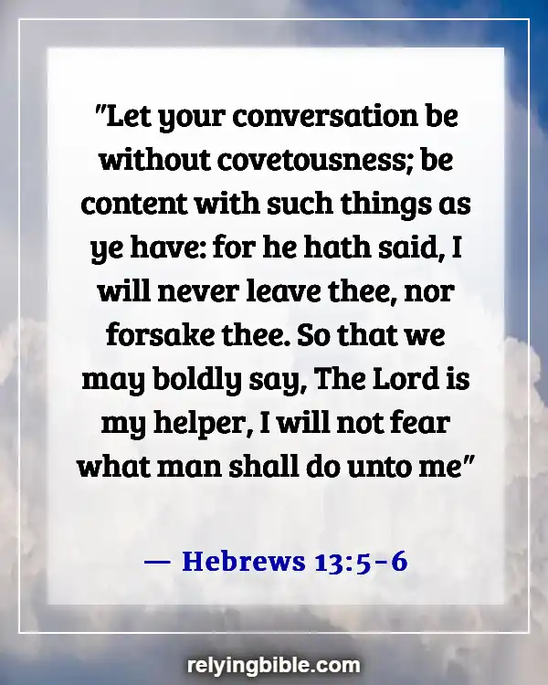 Bible Verses About Why We Go Through Trials (Hebrews 13:5-6)