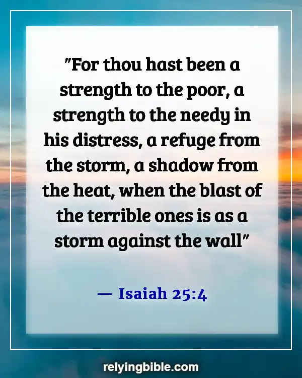 Bible Verse About God Is Our Refuge And Our Strength (Isaiah 25:4)