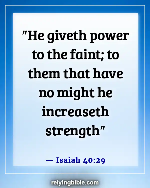 Bible Verse About God Is Our Refuge And Our Strength (Isaiah 40:29)