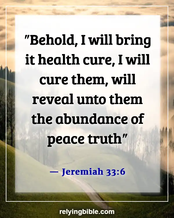 Bible Verses About Good Health And Long Life (Jeremiah 33:6)