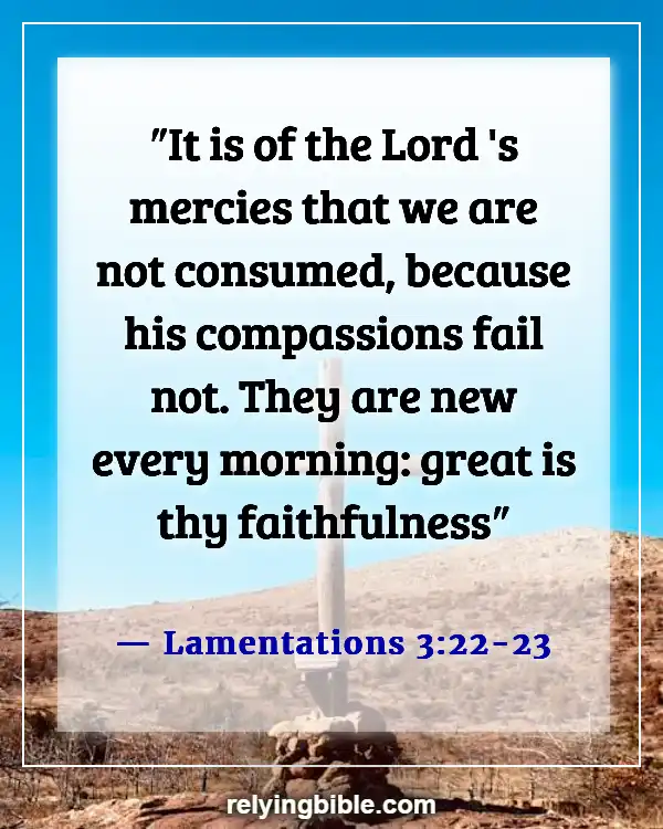 Bible Verses To Feel Better About Yourself (Lamentations 3:22-23)