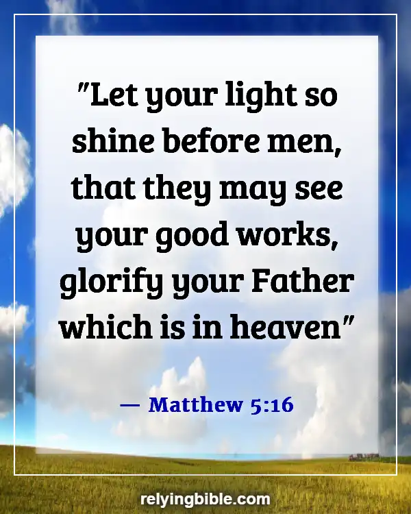 Bible Verses About Working Hard For The Lord (Matthew 5:16)