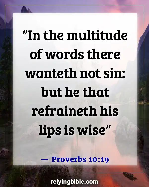 Bible Verse Be Careful What You Say (Proverbs 10:19)