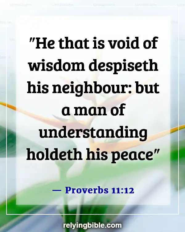 Bible Verse Be Careful What You Say (Proverbs 11:12)