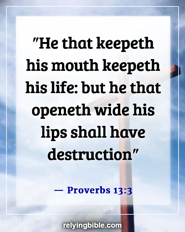 Bible Verse Be Careful What You Say (Proverbs 13:3)