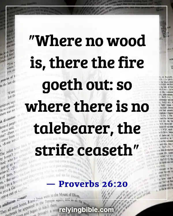 Bible Verse Be Careful What You Say (Proverbs 26:20)