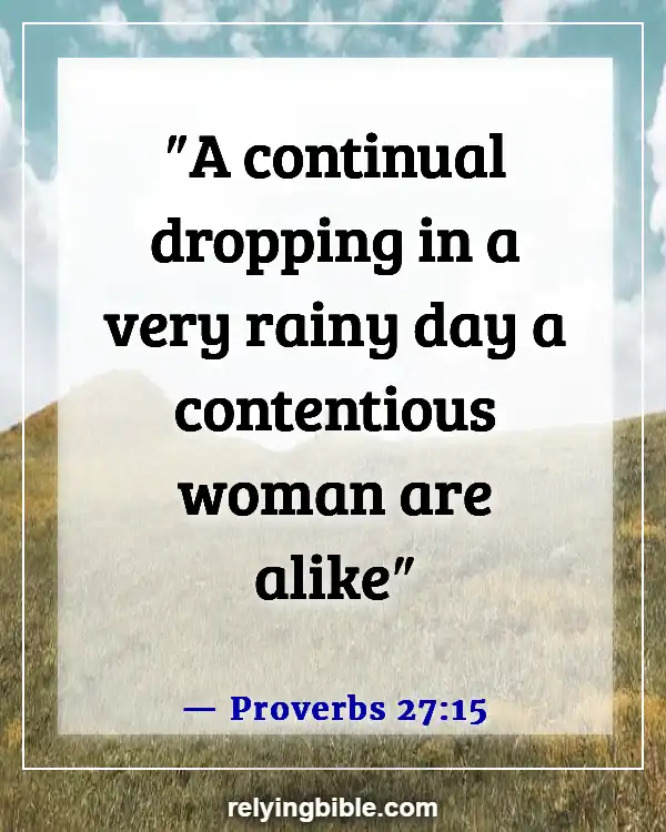 A Wife That Disrespects Her Husband Bible Verse (Proverbs 27:15)