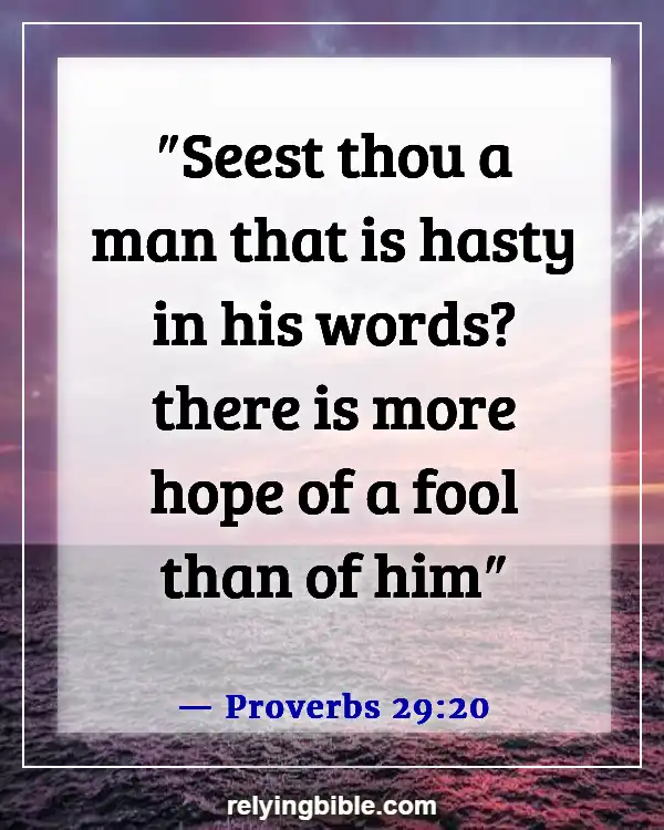 Bible Verse Be Careful What You Say (Proverbs 29:20)