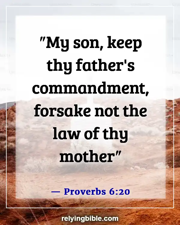 Bible Verses About Taking Care Of Your Elderly Parents (Proverbs 6:20)