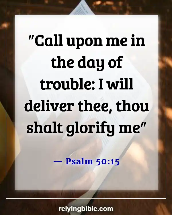 Bible Verse God Is Our Help In Times Of Trouble (Psalm 50:15)