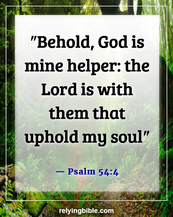 Bible Verse God Is Our Help In Times Of Trouble (Psalm 54:4)