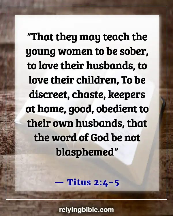 A Wife That Disrespects Her Husband Bible Verse (Titus 2:4-5)