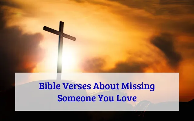 Bible Verses About Missing Someone You Love